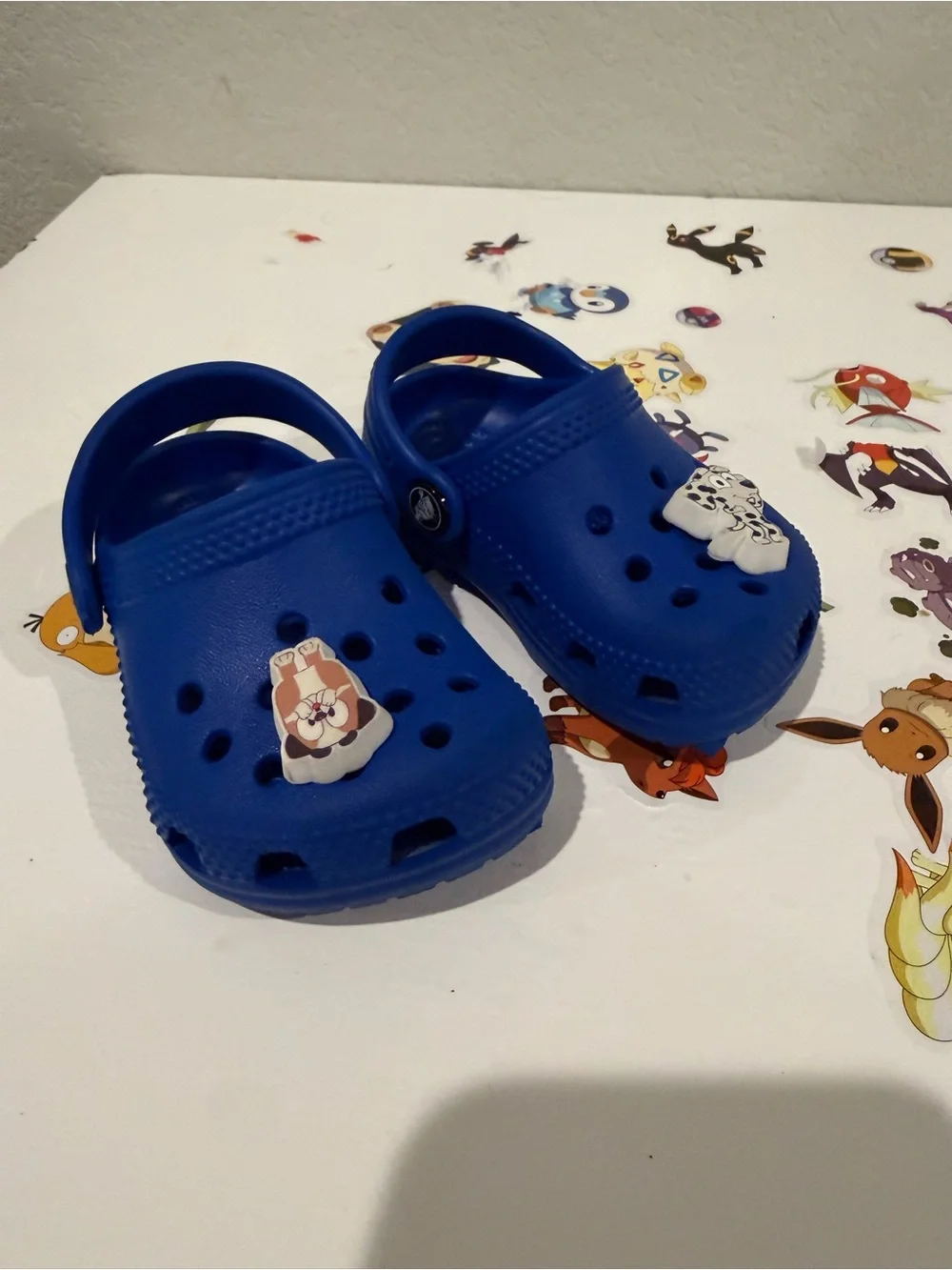 CROCS Infant Royal Blue Slip-On Clogs with Character Jibbitz